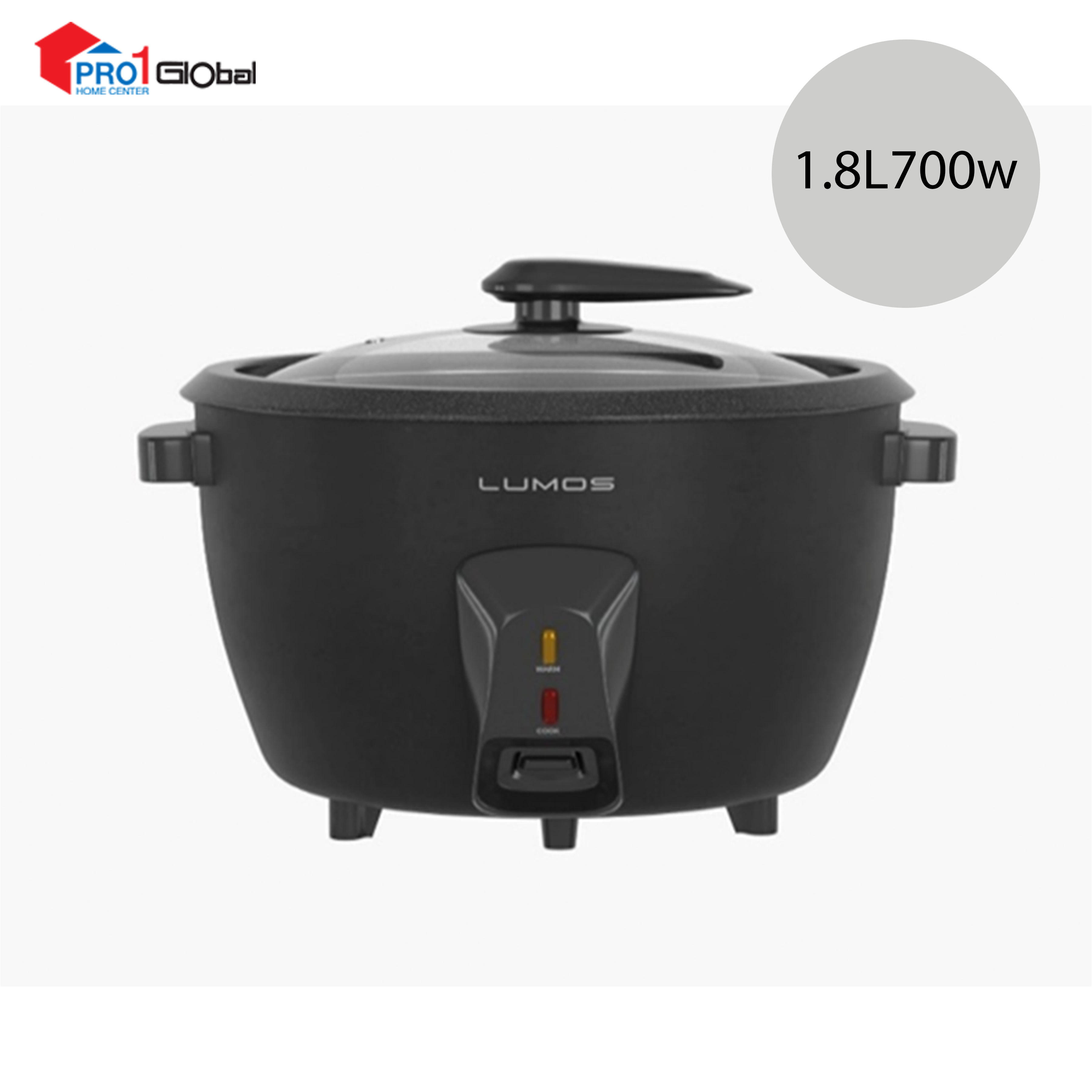 Lumos Rice Cooker CRC1180 (1.8lit,700W,Black)