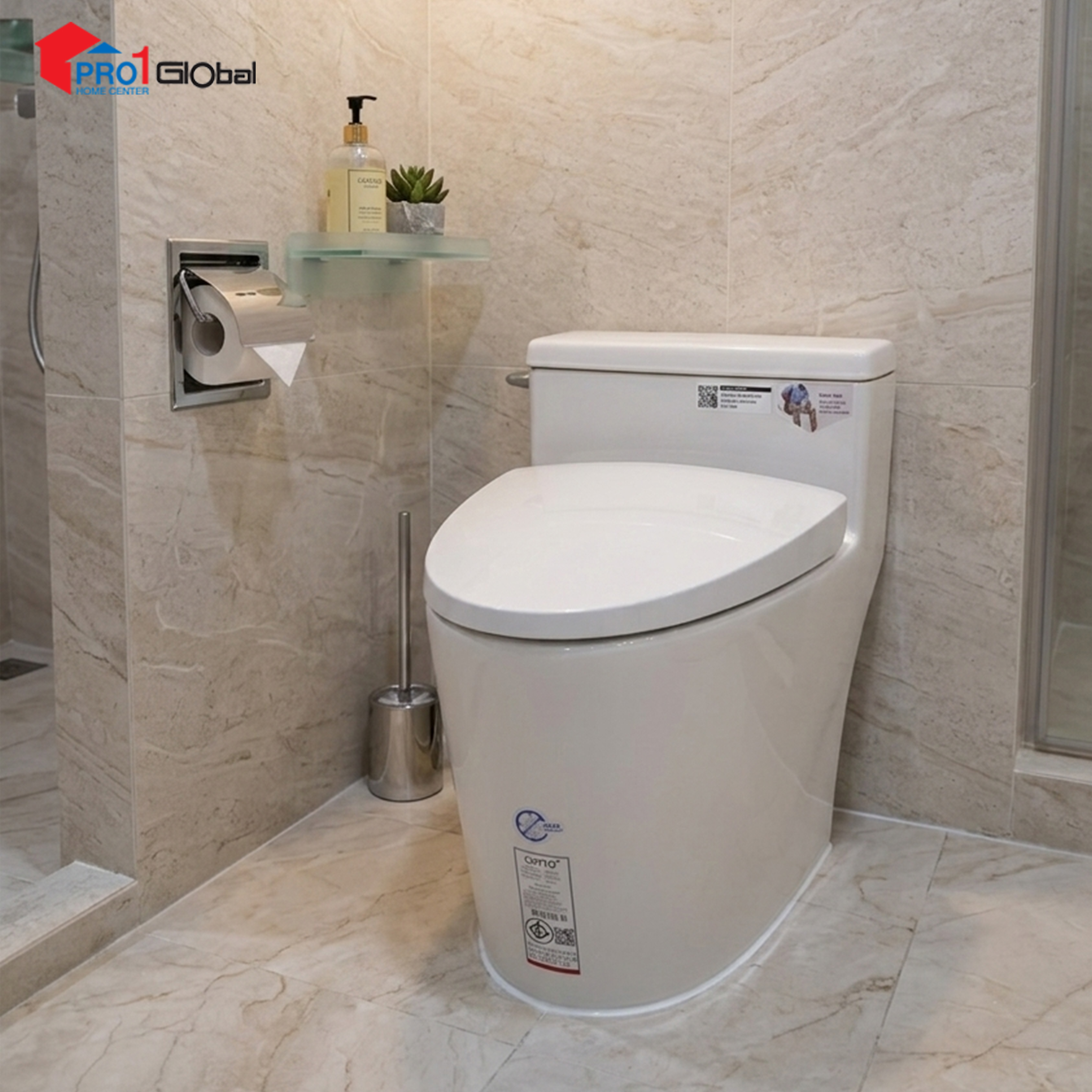 Cotto One Piece Toilet(UC+) Riviera Pro S-Trap C105257 (480x750x590mm)WH