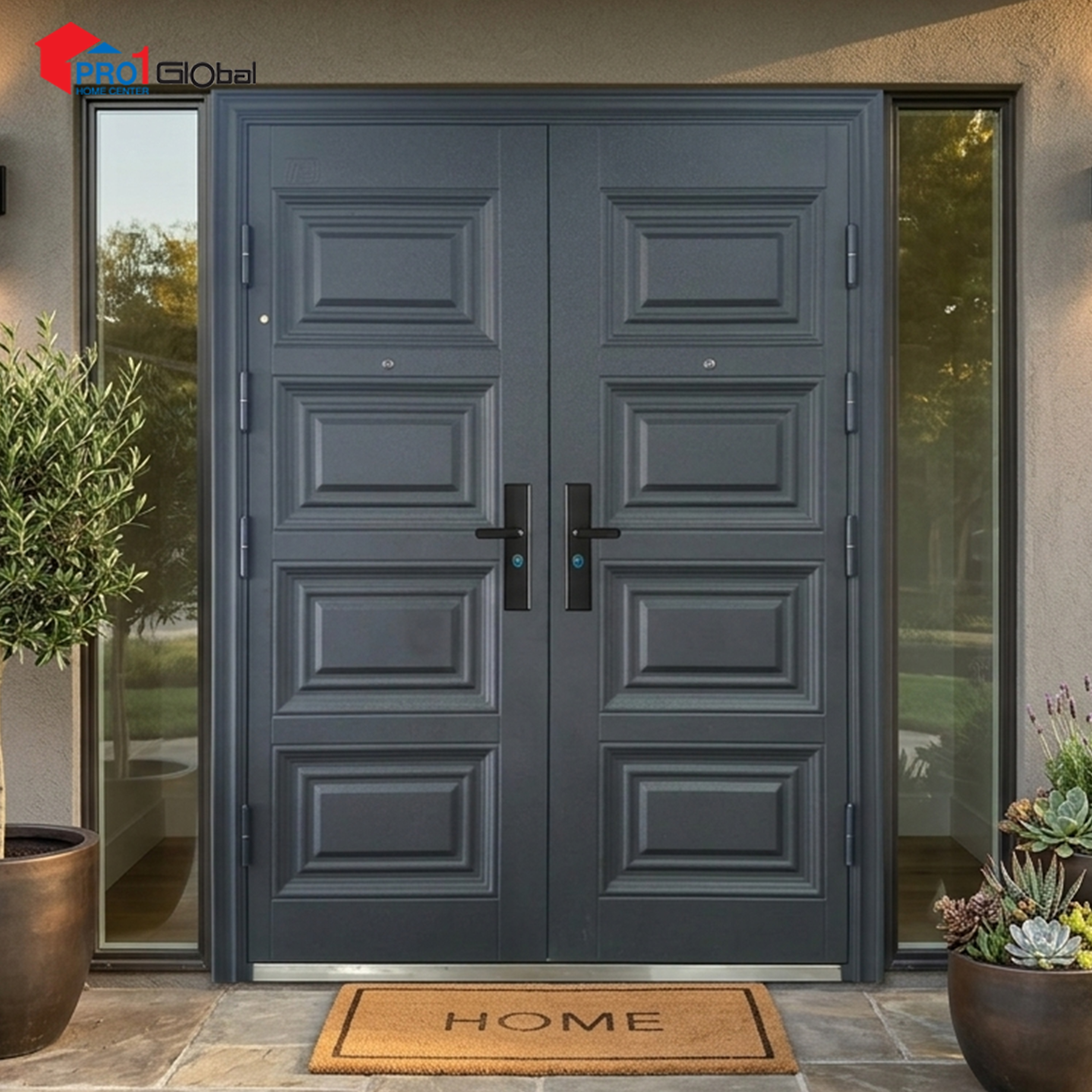 HERO Steel Door H003 (Main) 2050 ×1500×70 MM (Outside) 0.5 / 1 MM