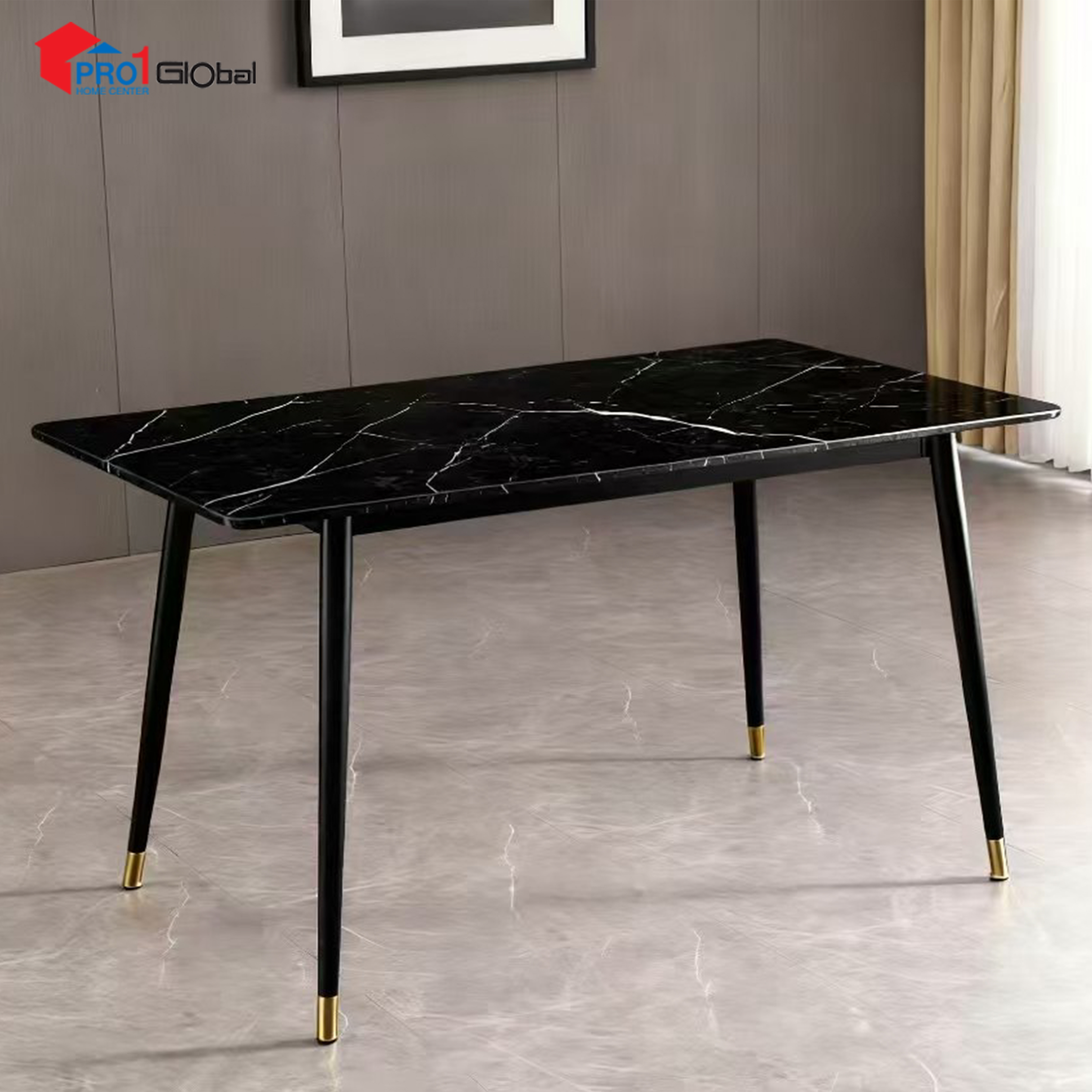 Comfy Marble Dining Table DT91602-M013 (L160xW90xH75)cm