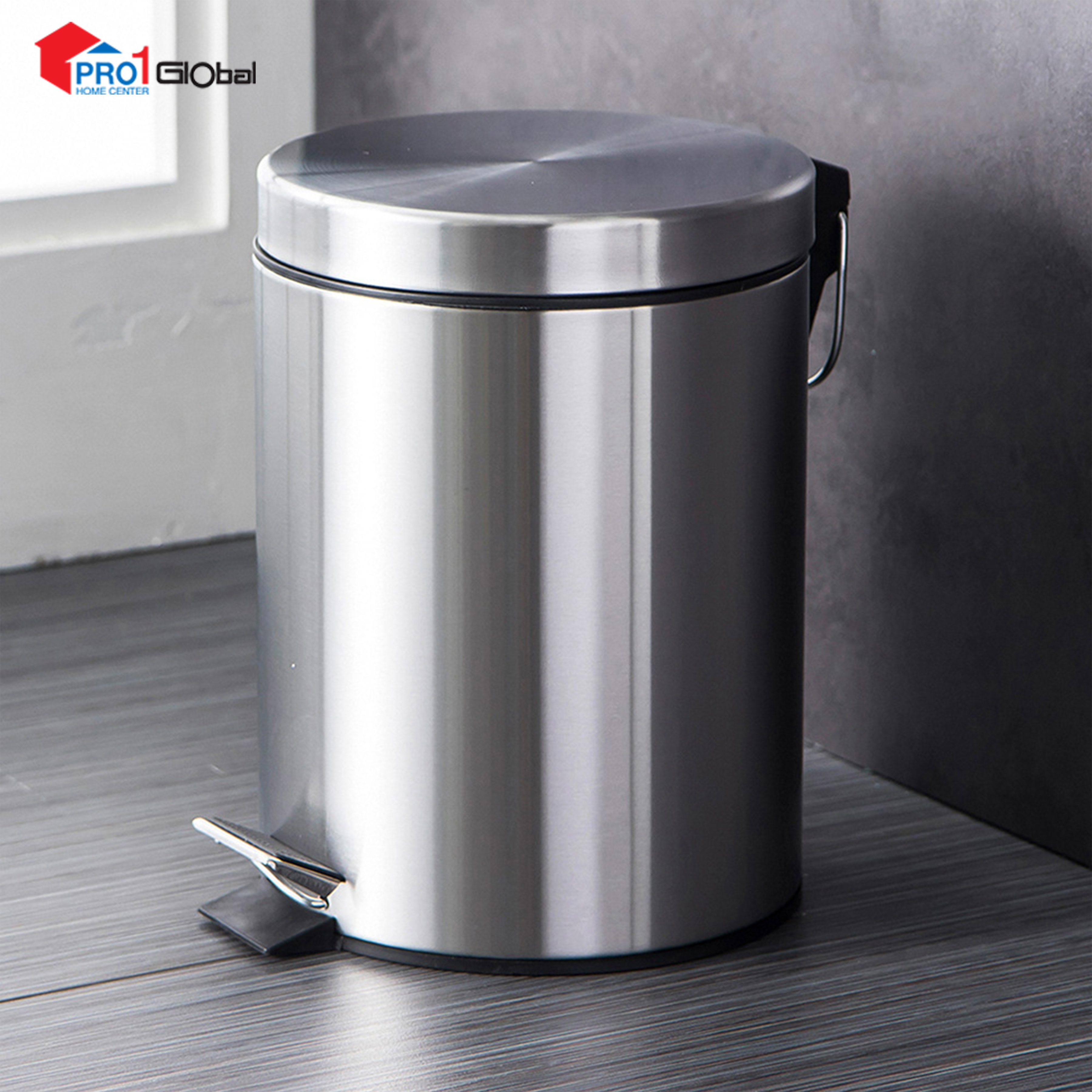 Ulmus Steel Dustbin CP302-4 12Ltr (25x25x39.5)cm
