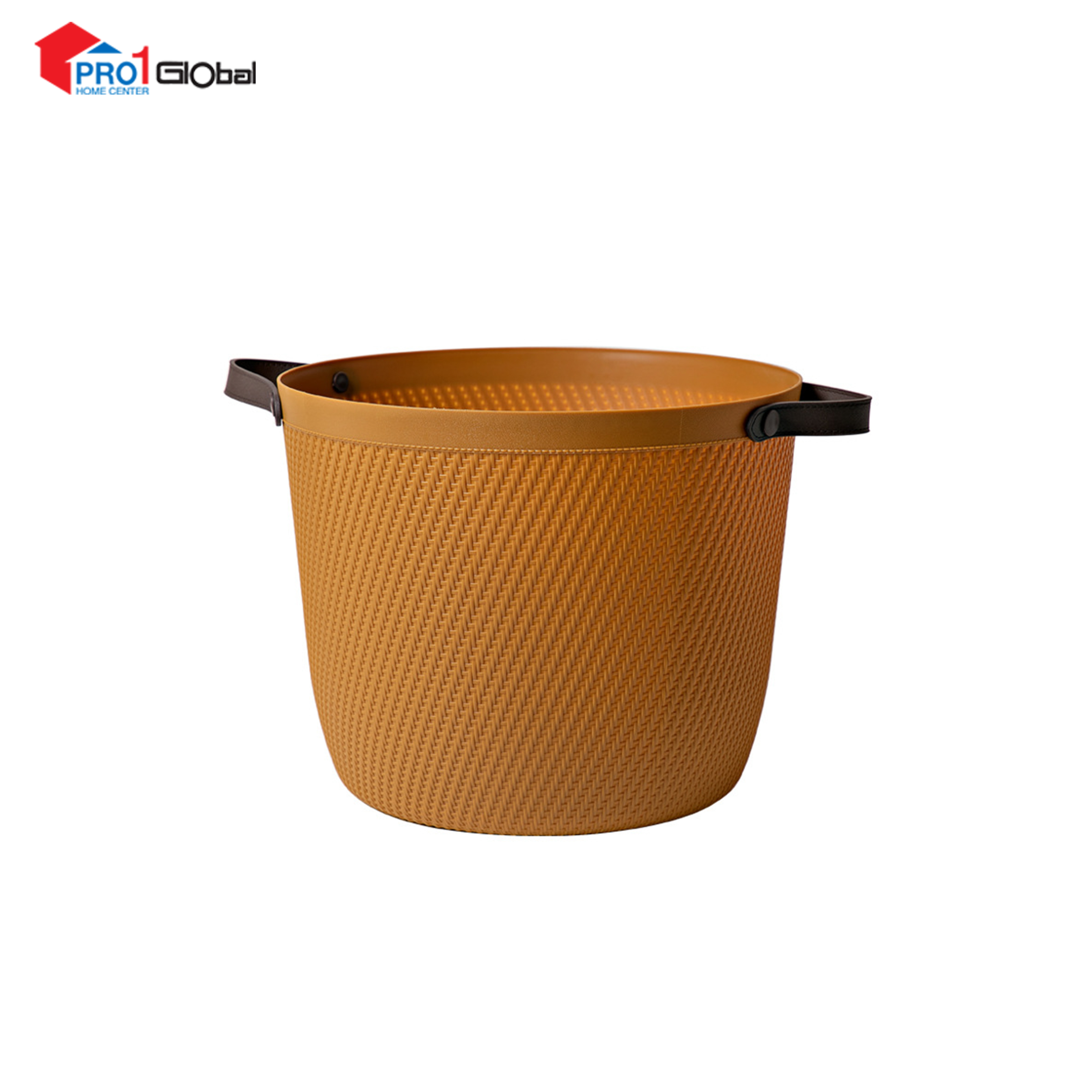 Ulmus Storage Basket with Handle SN467-17 (39.7x39.7x32.5)cm Brown