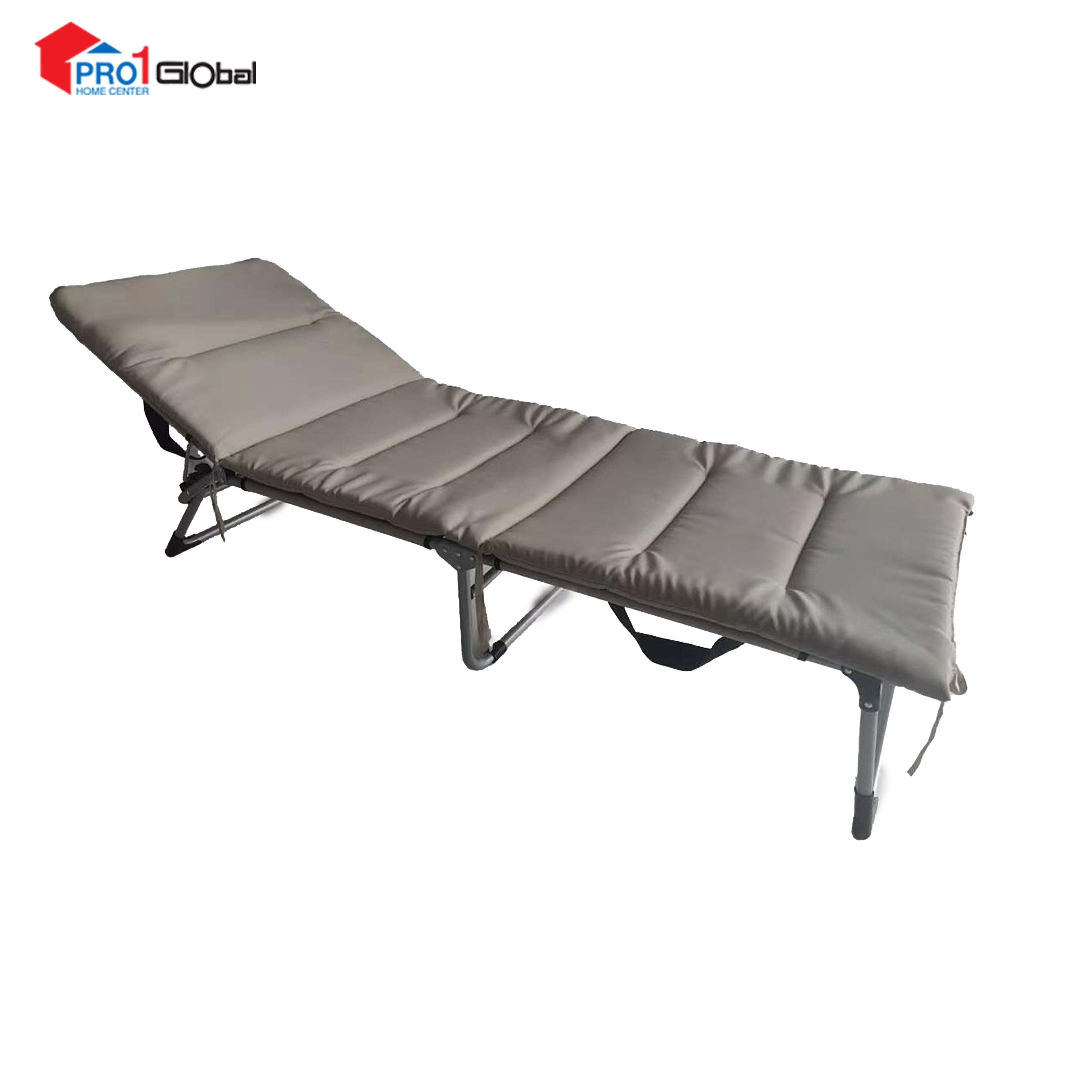 Furno Single Folding Bed With Plush Cushion L01026B (L190xW65xH30)cm (Beige)