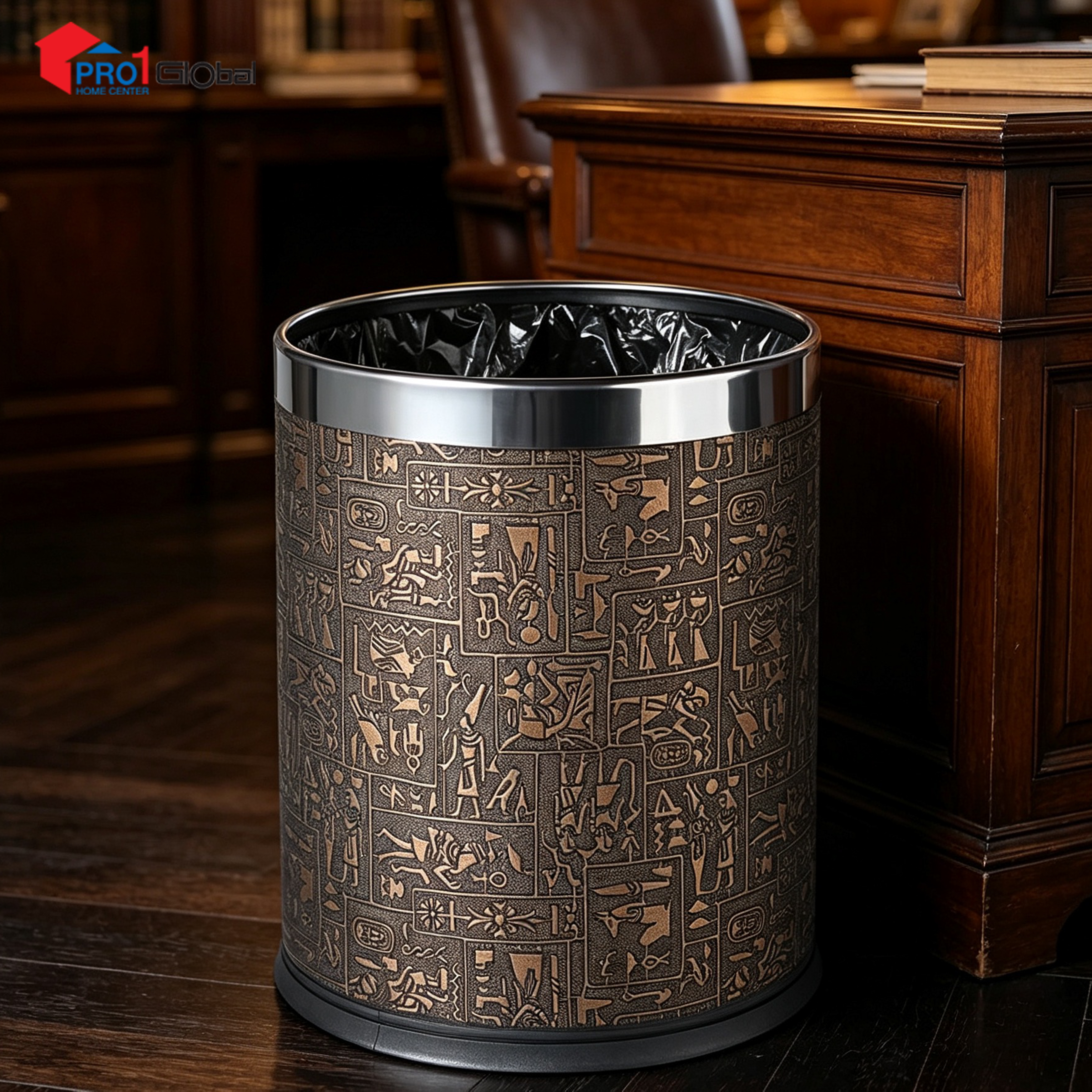 Ulmus Dustbin Iron Leather LJ644-13 (8Ltr)