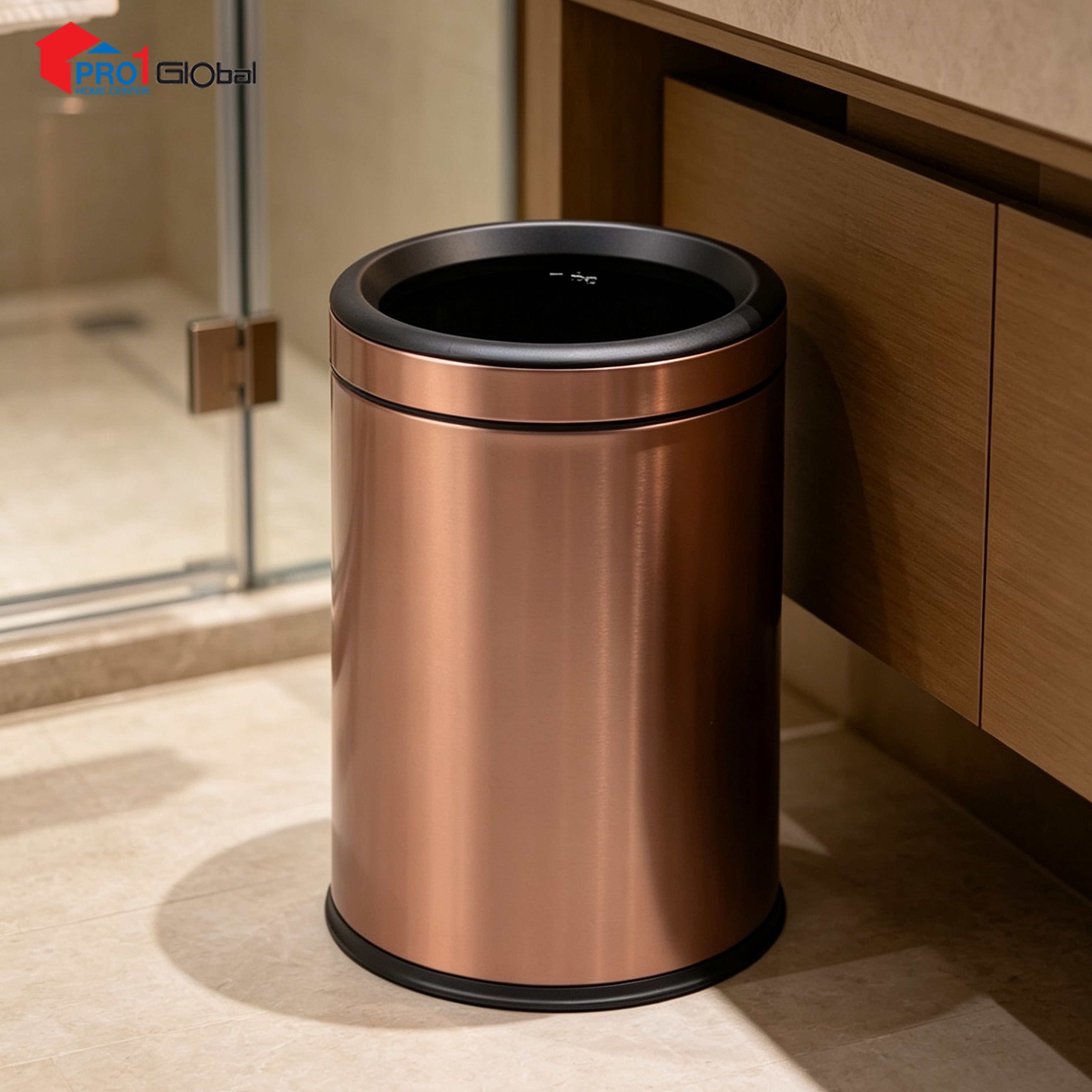 Ulmus Dustbin PP Bucket LJ644-10 (10Ltr) Rose Gold