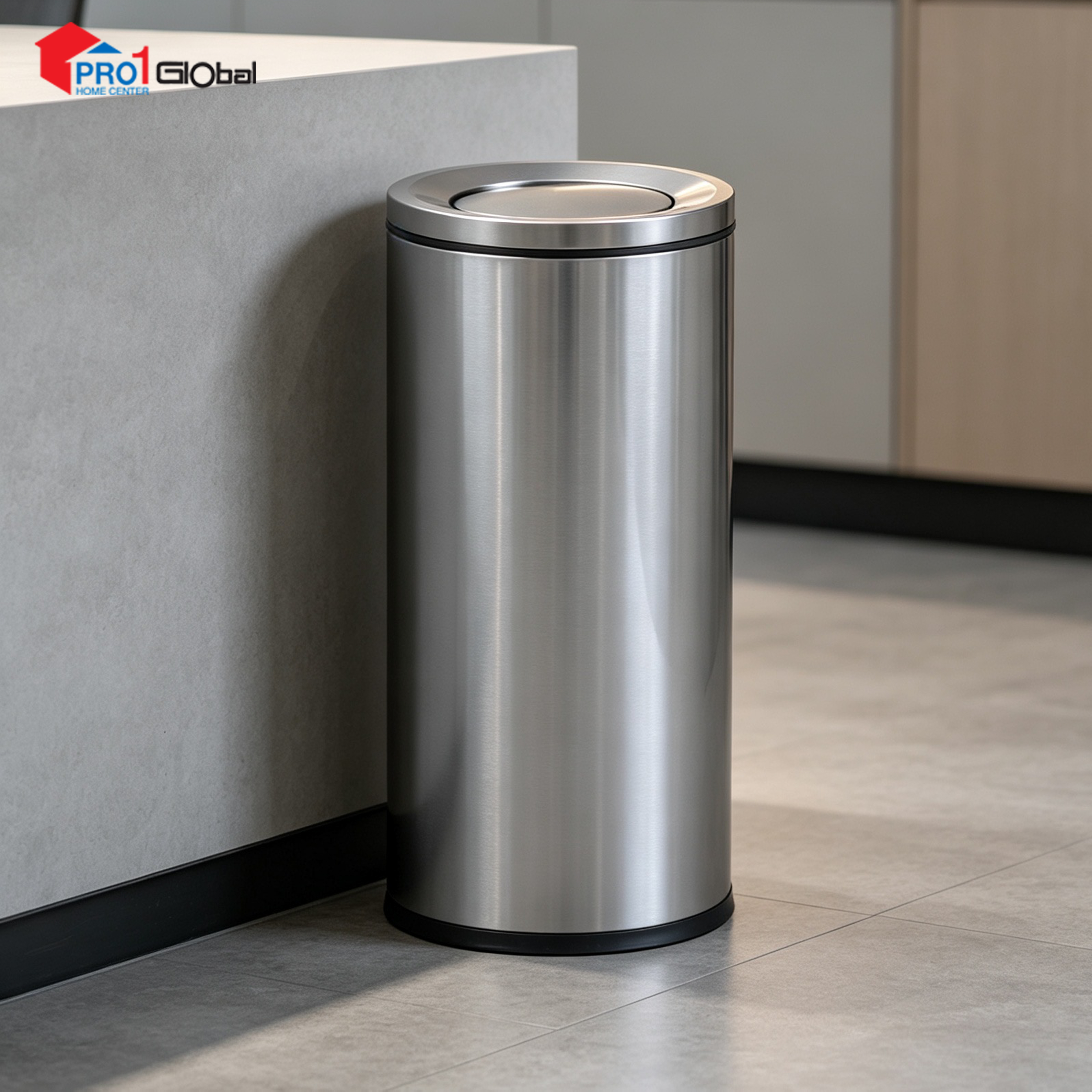 Ulmus Dustbin PP Bucket LJ644-2 (30Ltr) Silver