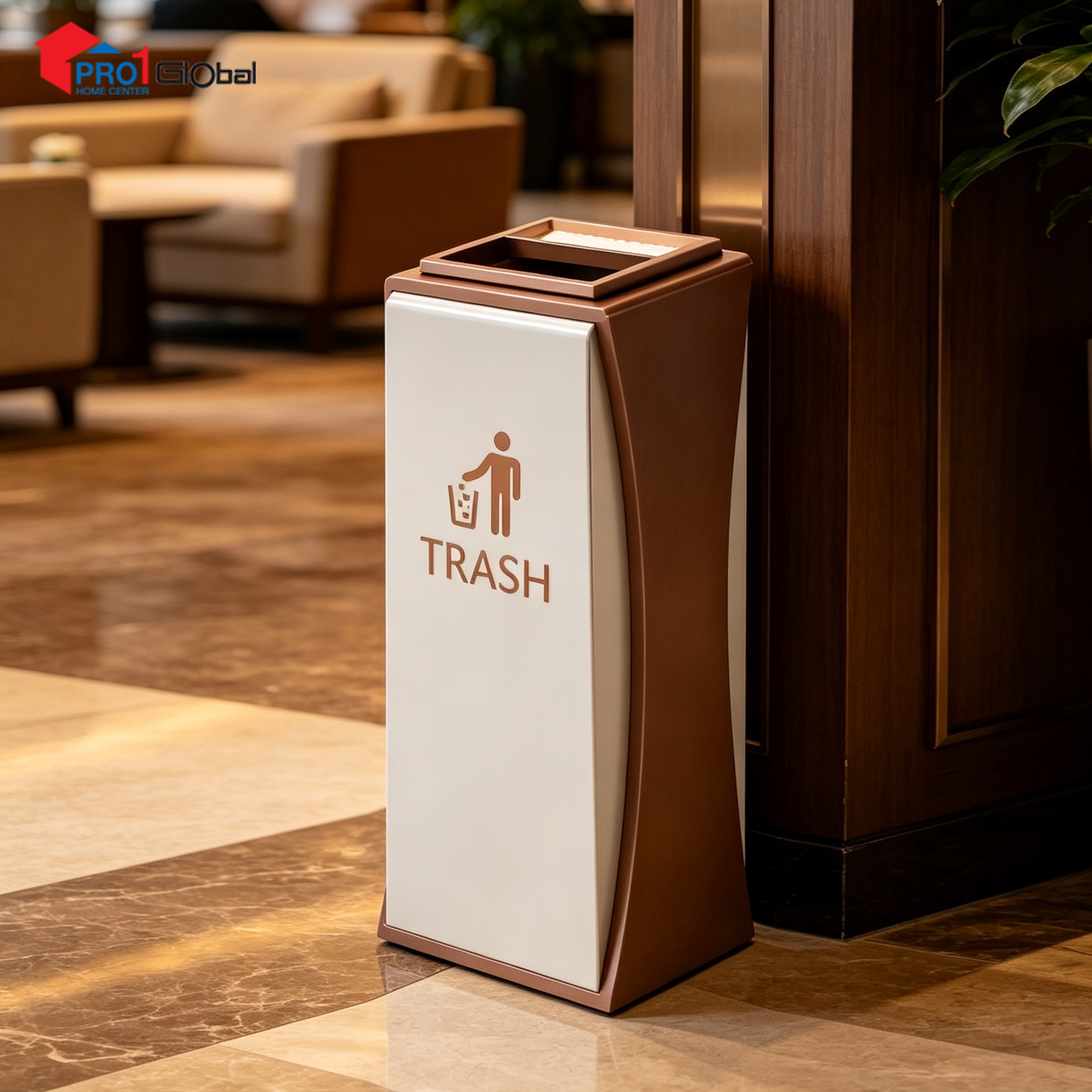 Ulmus Dustbin PP Bucket LJ644-4 (18Ltr) Rose Gold