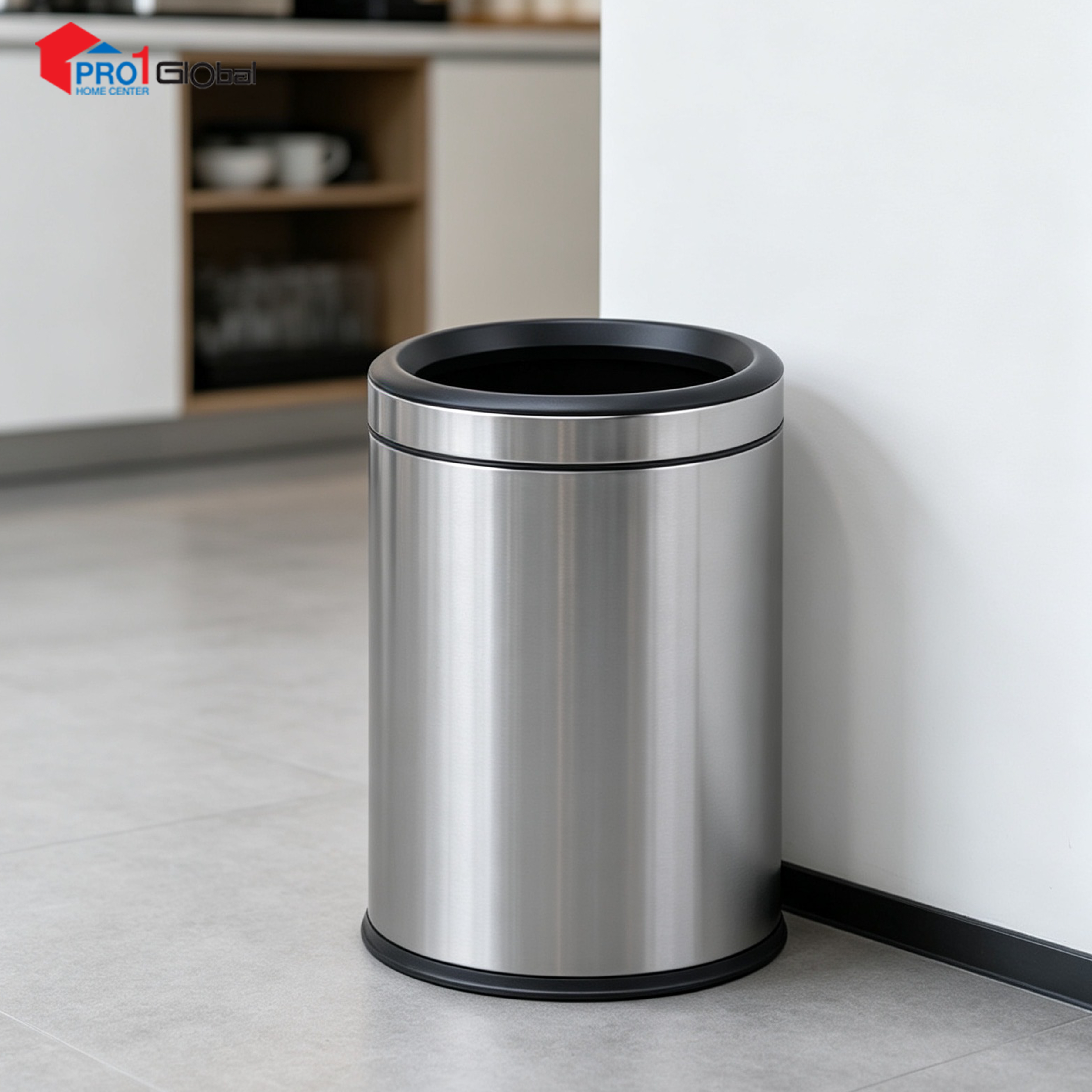 Ulmus Dustbin PP Bucket LJ644-9 (10Ltr) Silver
