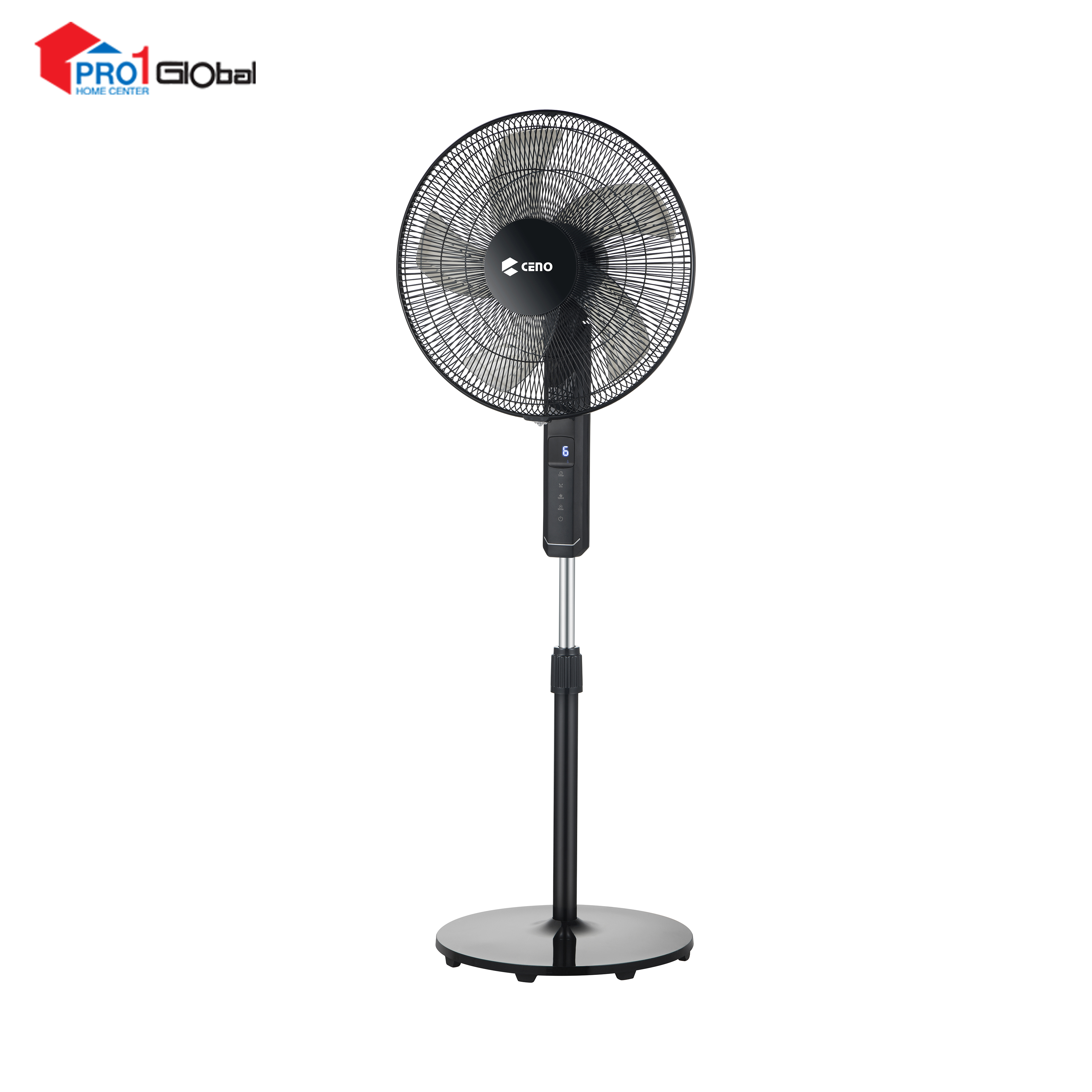 CENO Stand Fan FS40-26ARD (16in,30W,DC Motor,Black)