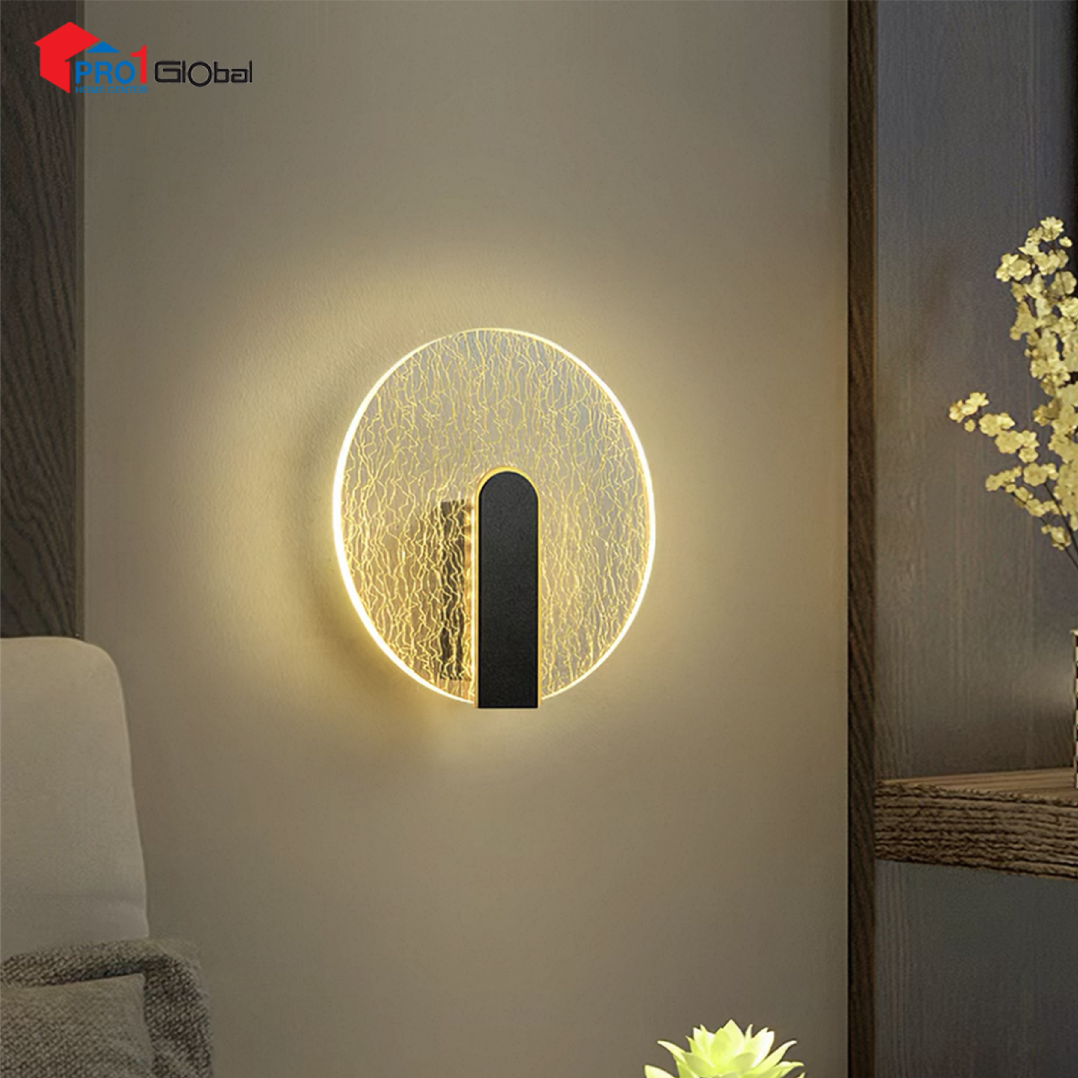 AGLOW LED Wall Lamp W50942 (Black)
